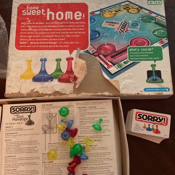 Parker Brothers Family Board Game Sorry - Picture 2 of 7